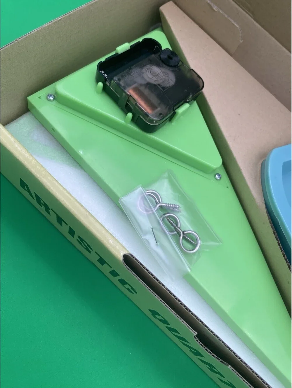Retro 1980's Sailboat Table Clock, Photo Frame & Mirror - Blue & Green - NOS